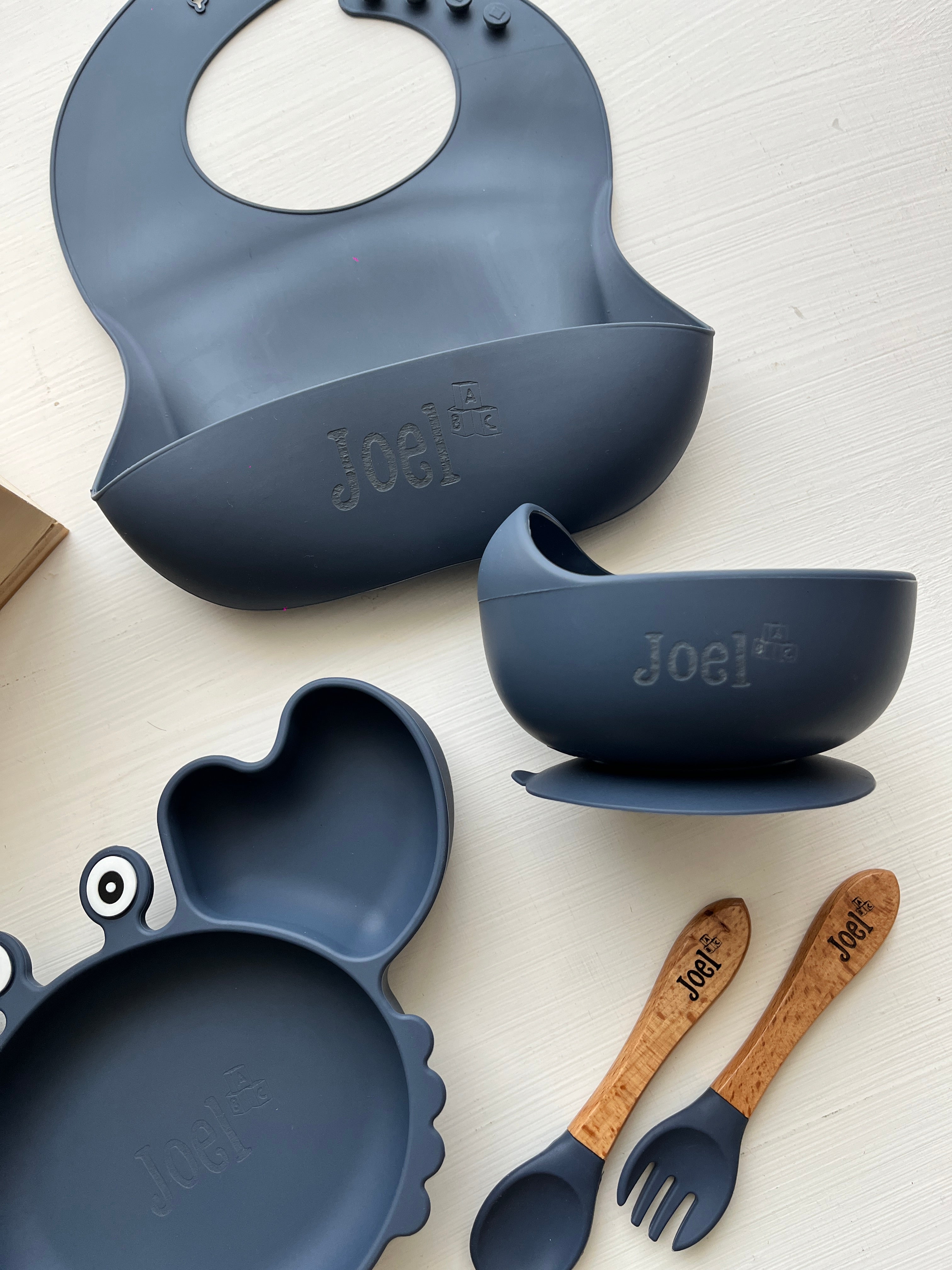 Vajilla para bebé cangrejo