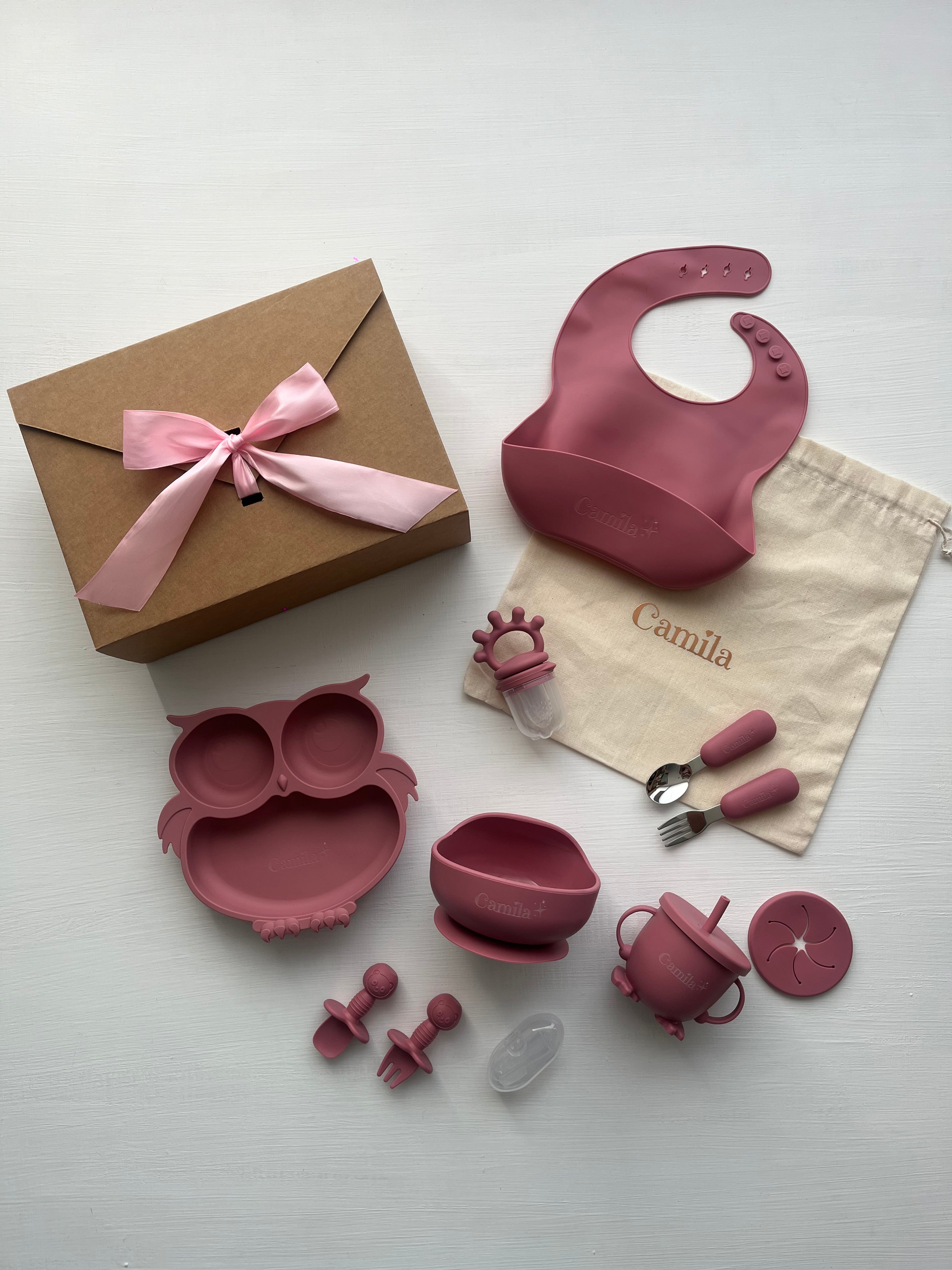 Vajilla para bebé búho