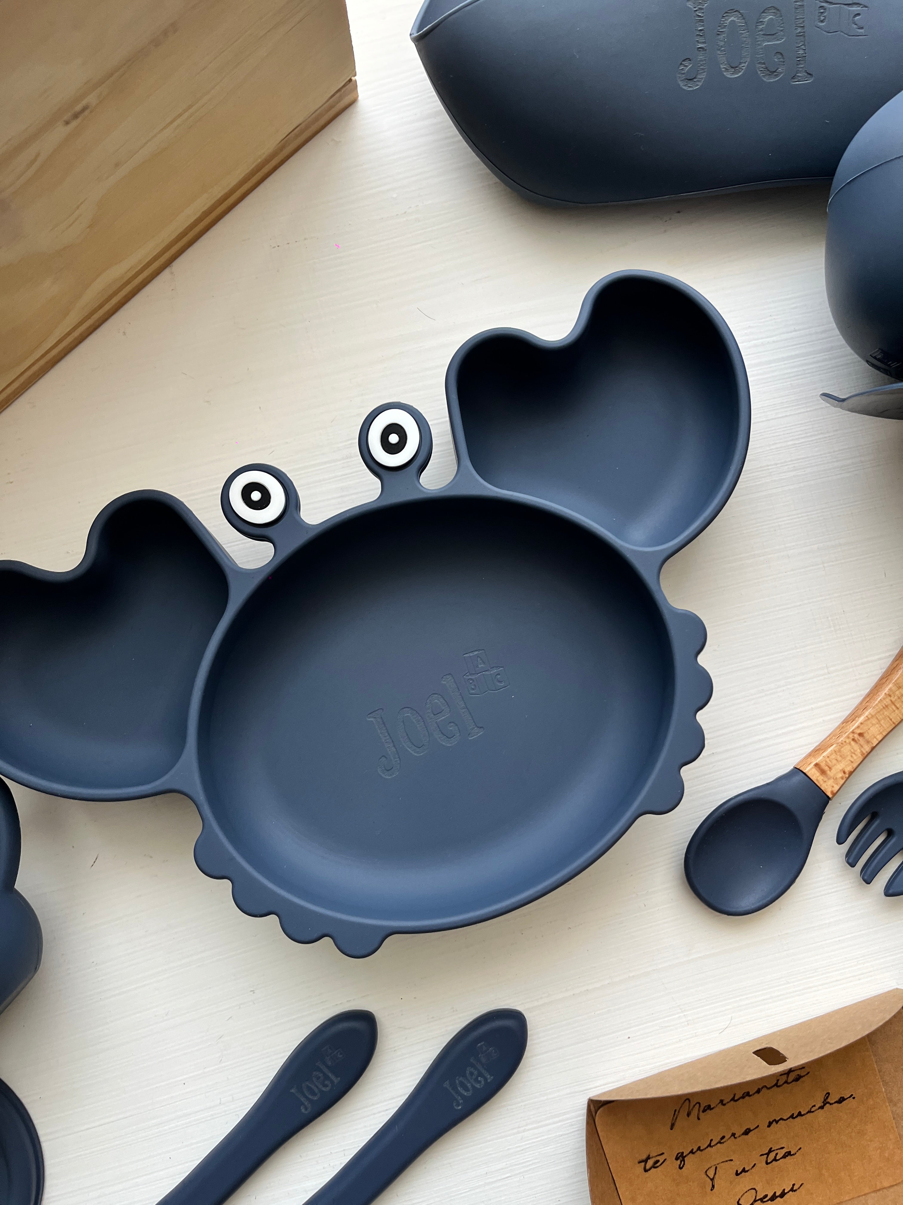 Vajilla para bebé cangrejo