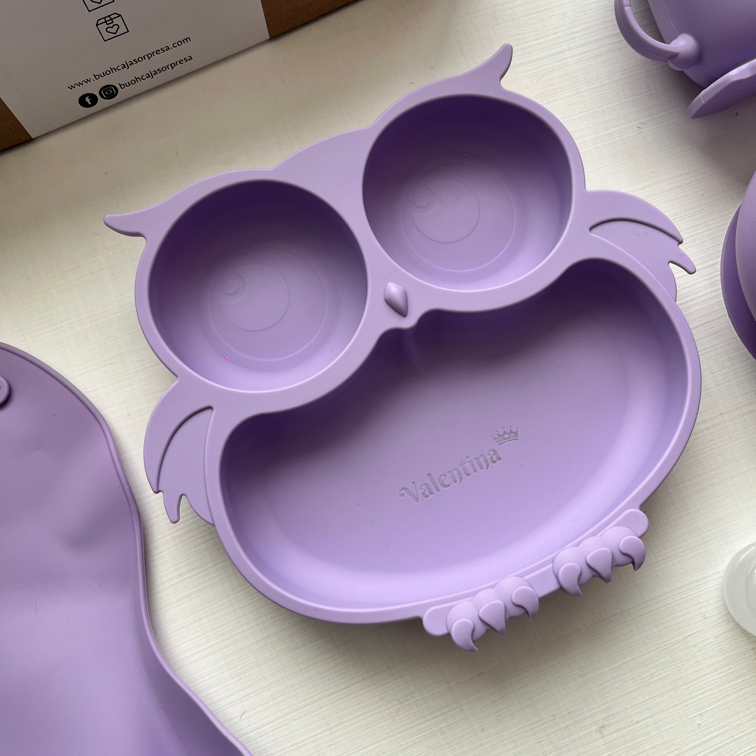 Vajilla para bebé búho