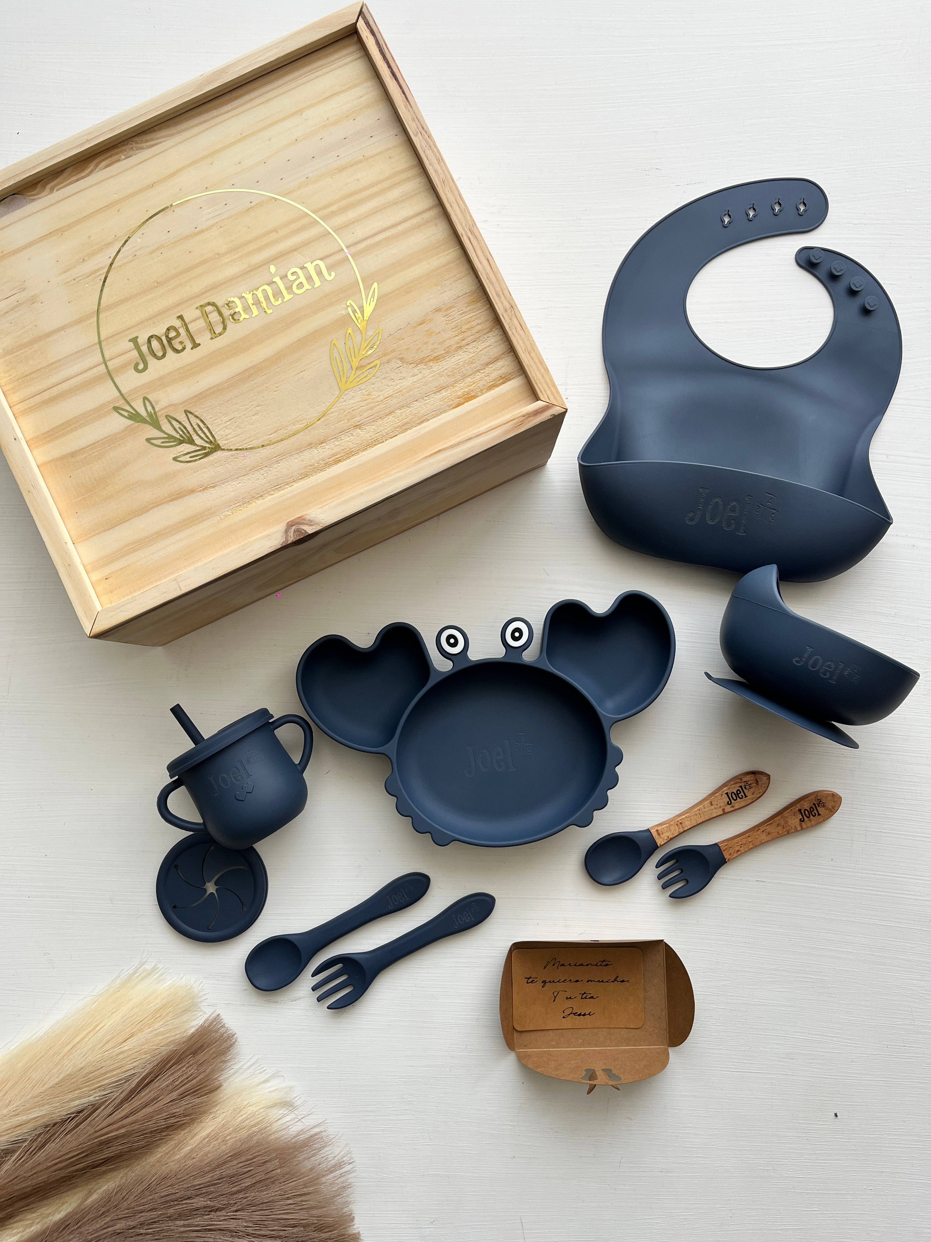 Vajilla para bebé cangrejo