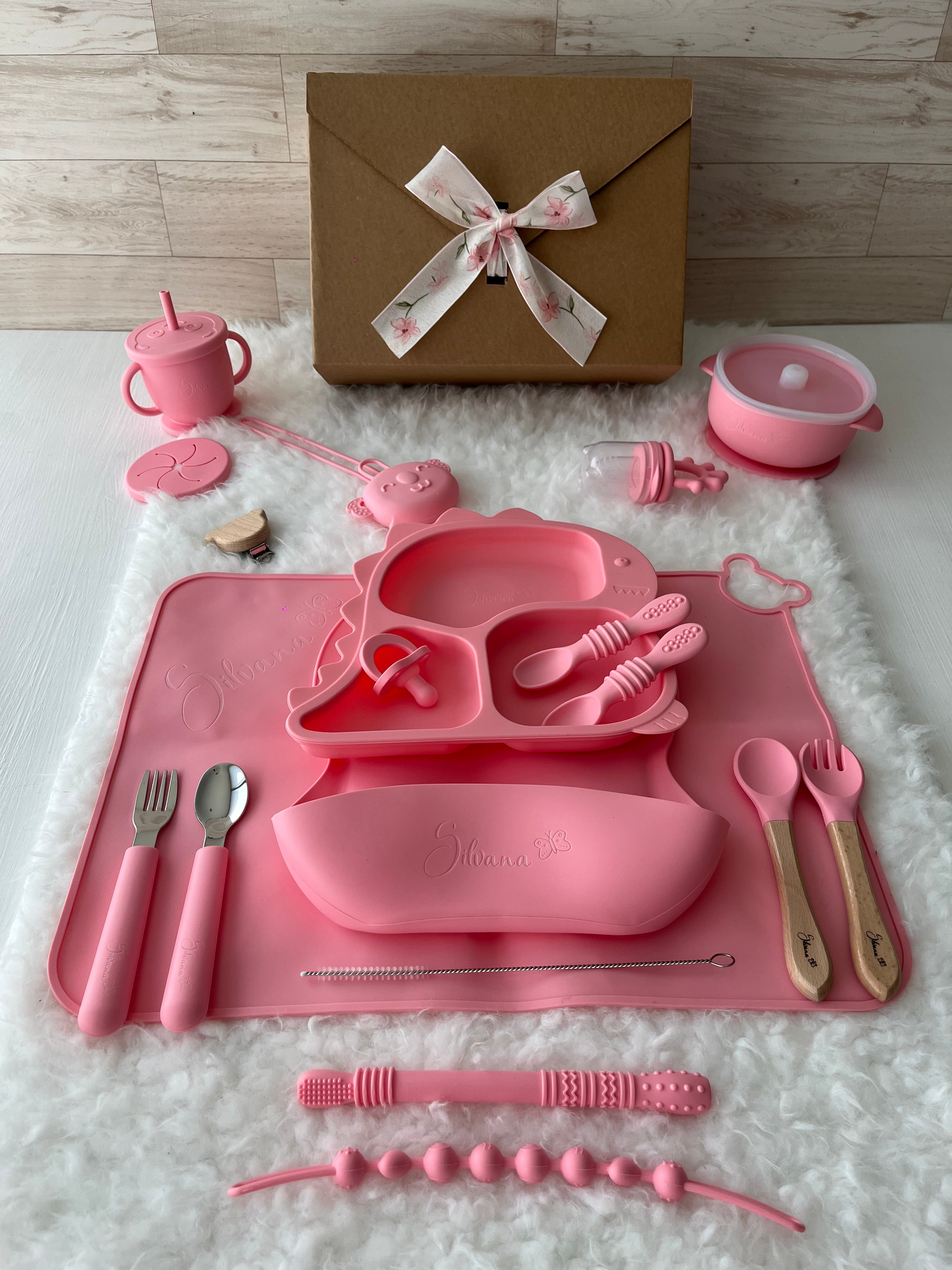 Vajilla para bebé personalizada dinosaurio multiforma