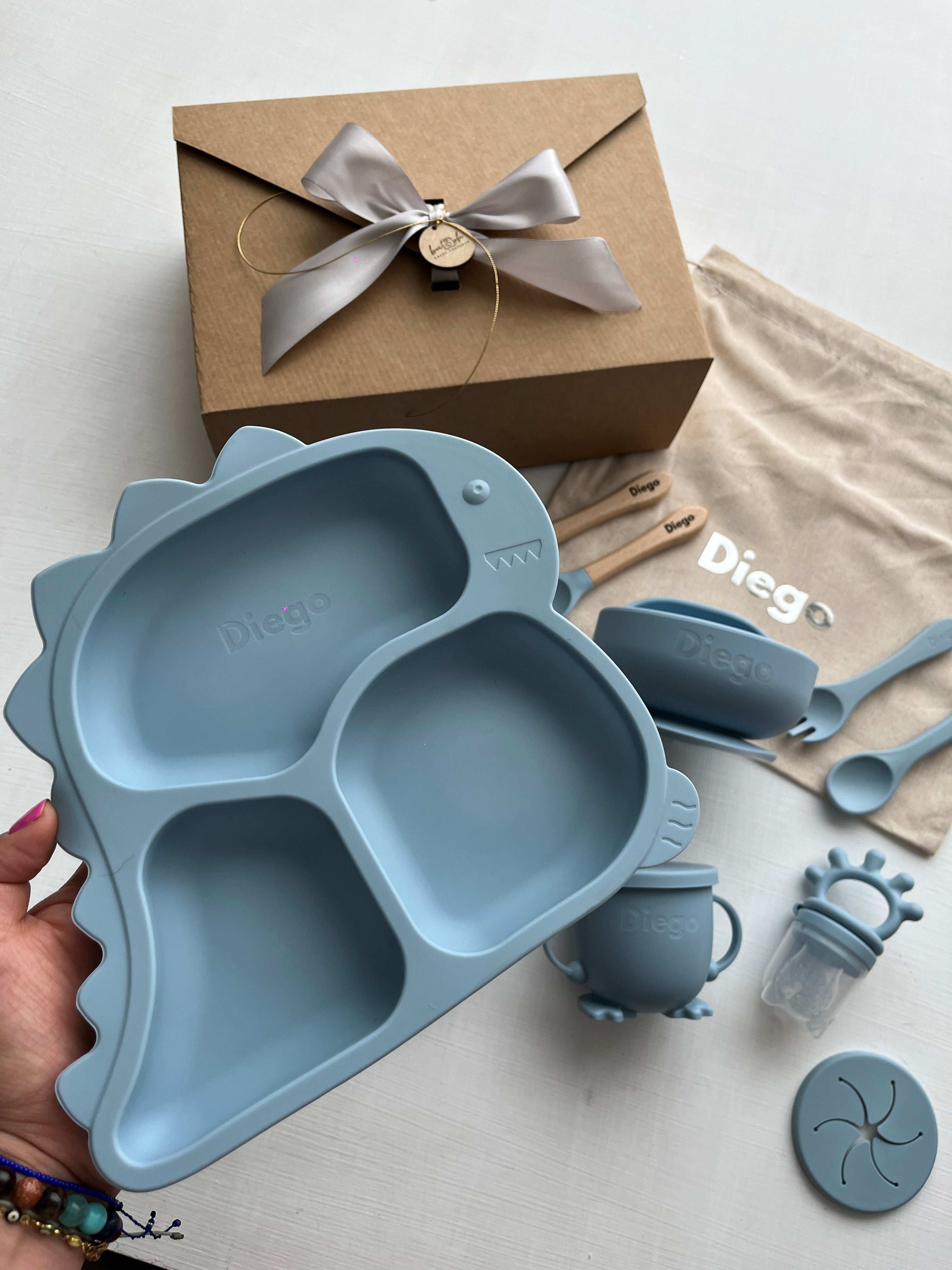 Vajilla para bebé dinosaurio