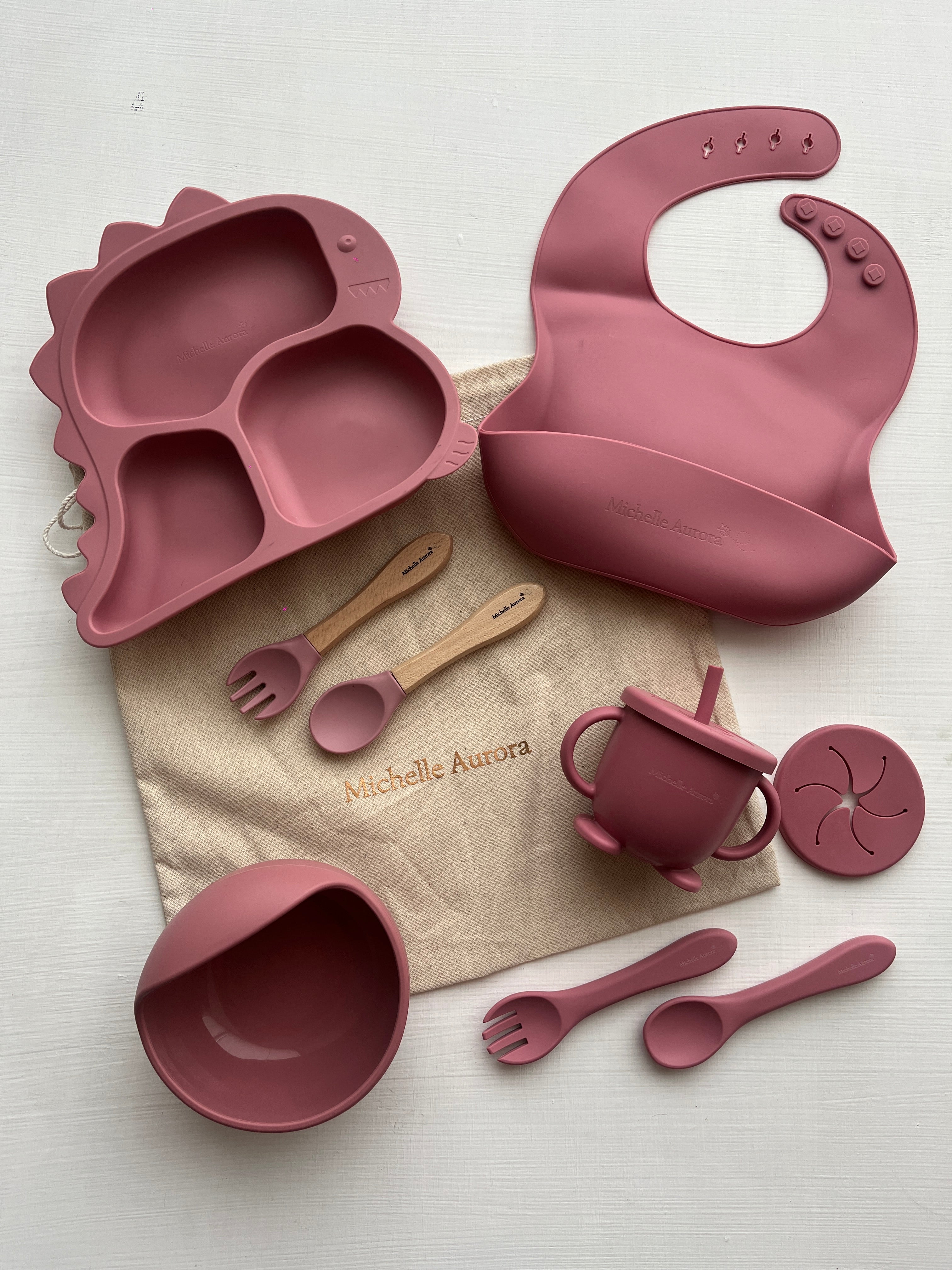 Vajilla para bebé dinosaurio