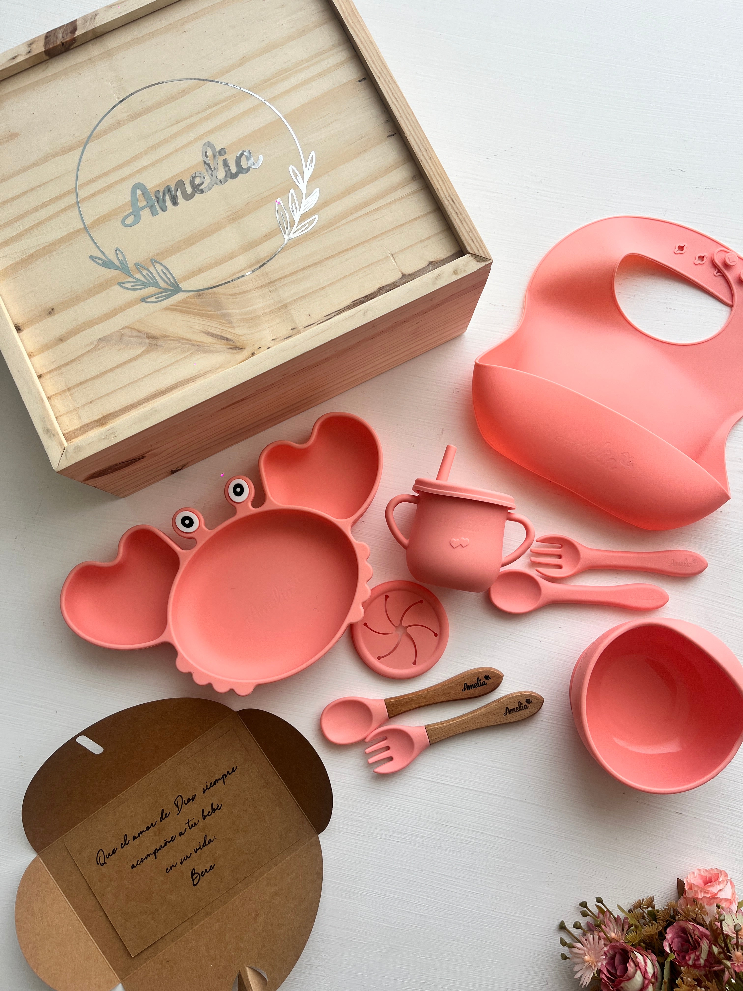 Vajilla para bebé cangrejo