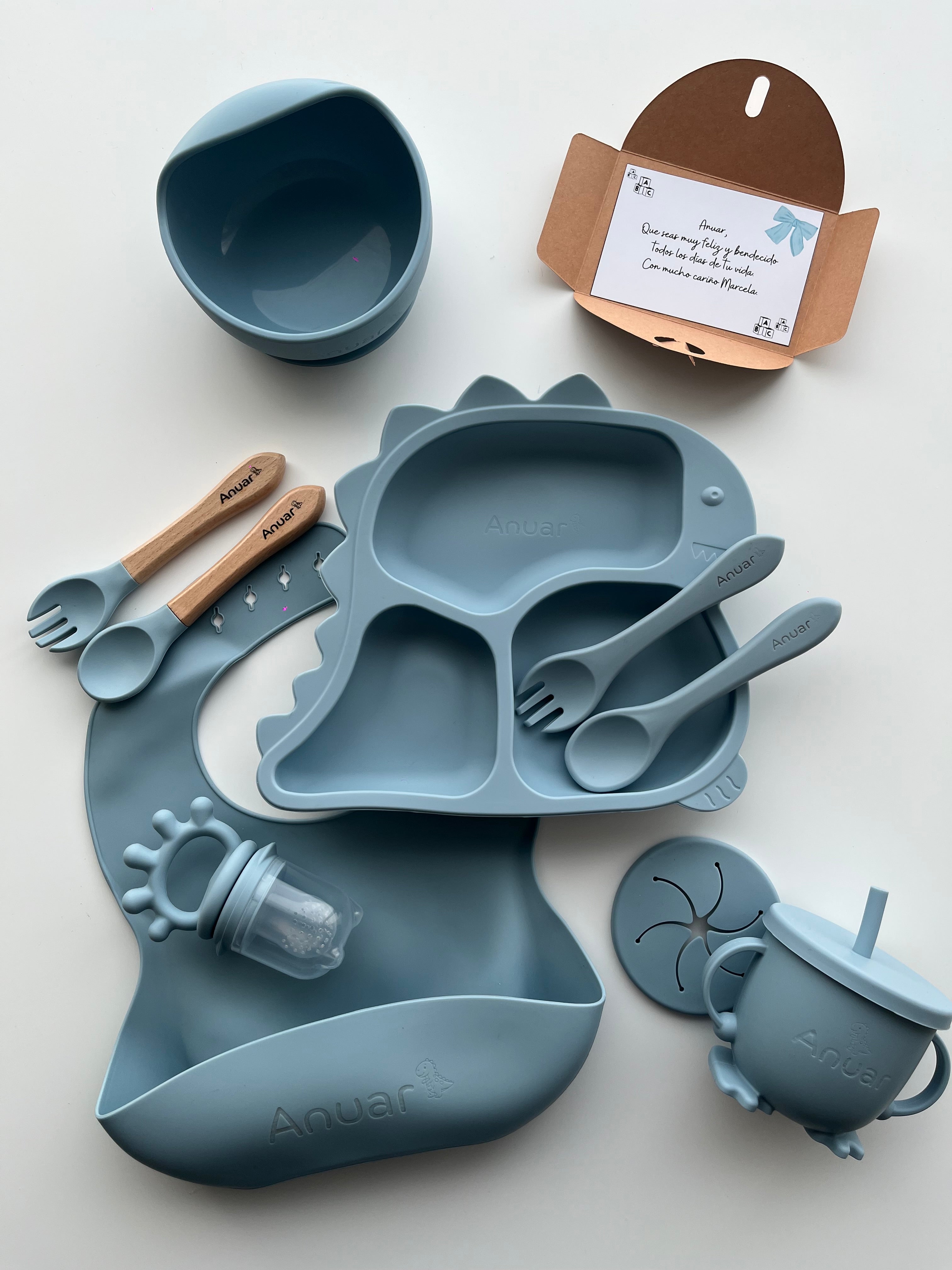 Vajilla para bebé dinosaurio